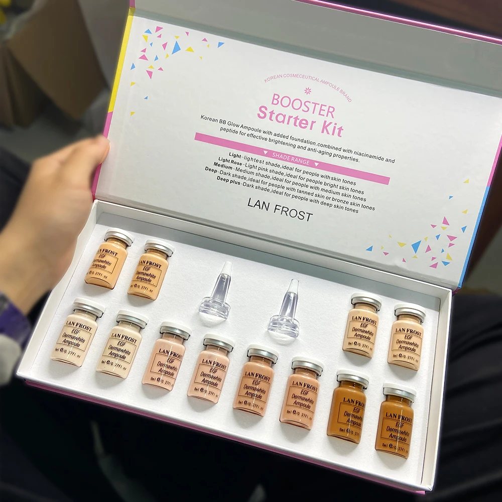 8ml Korea BB Cream Glow Facial Skin Care Makeup Set Niacinamide Peptide Extract Ampoule Foundation Ladies Essential Cosmetics 4