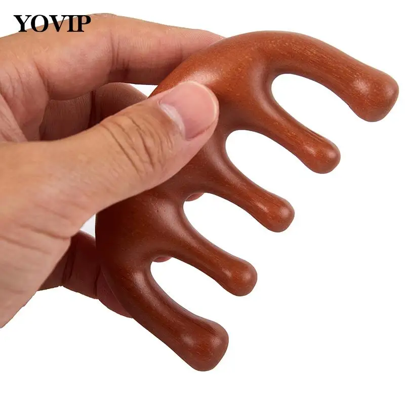 

Sandalwood Body Meridian Massage Comb Sandalwood Five Wide Tooth Comb Acupuncture Therapy Blood Circulation Anti-static Smooth