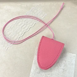 Chic Leopard Print Velvet Magnetic Sunglasses Lanyard Necklace (Rose red )
