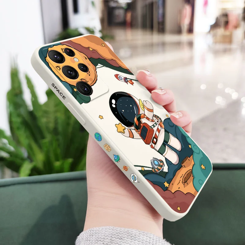 thumbnail image 1 of Funda de teléfono Hello Astronaut para Samsung Galaxy S24, S23, S22, S21, S20 Ultra Plus FE, S10, S9, S10E, Note 20 Ultra, 10, 9 Plus, 1 of 5