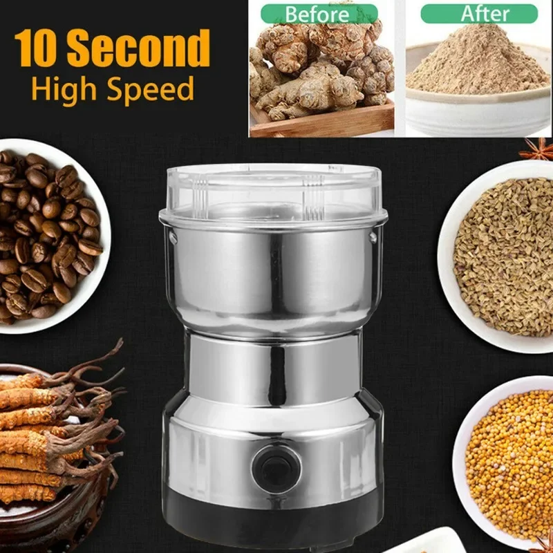 110V-220V Electric Grinder Home Coffee Kitchen Cereal Nuts Beans Spices Grains Grinder Machine Ultrafine Baby Food Pulveriz 1