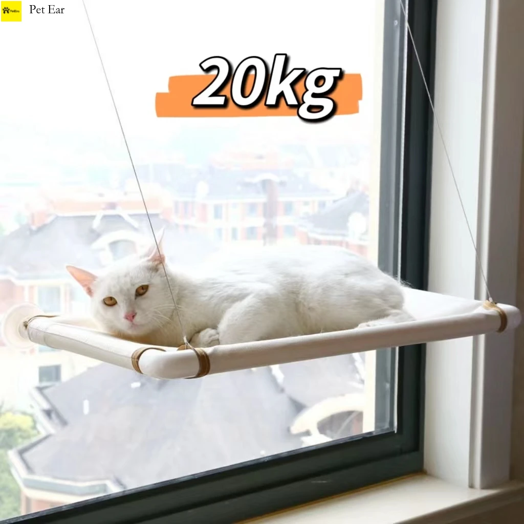 

Pet Cat House Frame Hanging Bed Hammock Kitten Climbing Nest Aerial Cats Sunny Seat Bearing 20kg Accessories Window