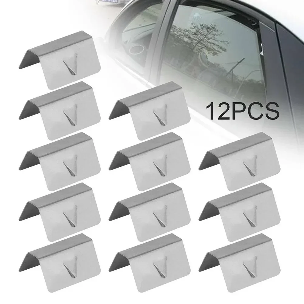 Wind / Rain Deflector Metal Fitting Clips Replacements For Heko G3 SNED Clip Stainless Steel Car Window Deflectors Accessories car window deflectors