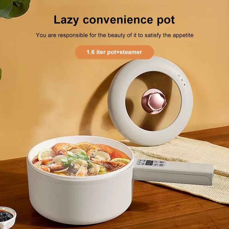 URINGO 1.6/2L Electric Hot Pot Five-speed Adjustable Multi-function Electric Cooker Non Stick Pan Frying Household Dormitory 3