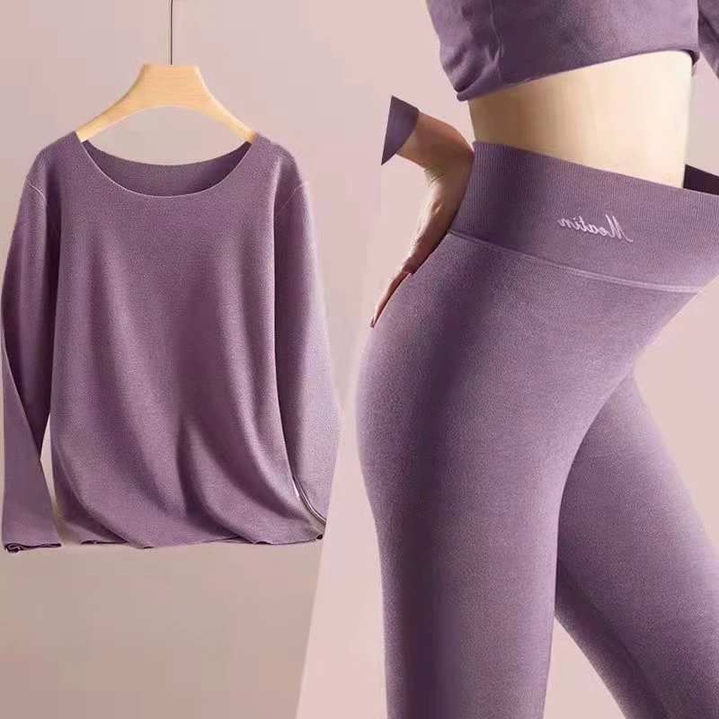 4 Women's Winter New Thermal Underwear Suit Female Slim Seamless Thermos Clothing Warm Lingerie Ladies 2 Piece Sets E640