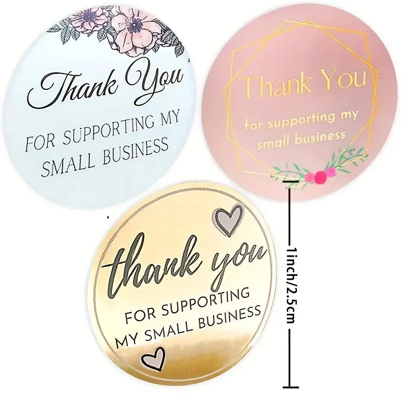 500pcs 1inch Green Thank You Stickers For Envelope Sealing Labels Stationery Supplies Handmade Wedding Gift Decoration Sticker