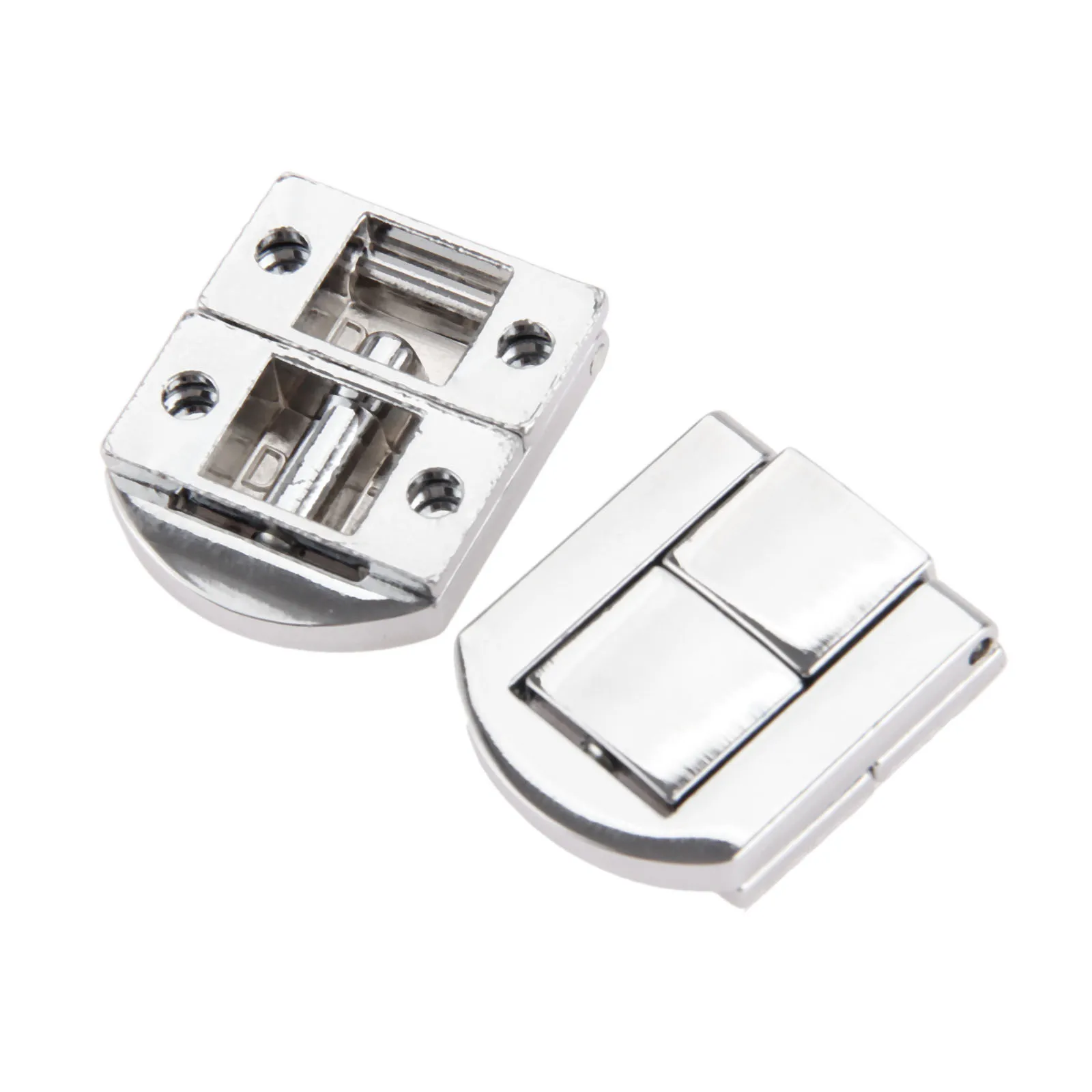 Antique Box Hasps 6pcs Alloy Lock Catch Latches w/Screw for Jewelry Wood Box Suitcase Buckle Clip Clasp Vintage Silver Hardware