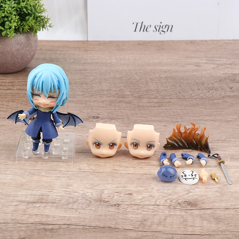 

10cm Anime That Time I Got Reincarnated As A Slime Action Figure Rimuru Tempest 1067 Assemble Face Change Collectible Model Toy