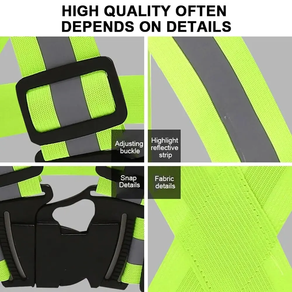 Reflective Vest Highlight Reflective Straps Night Work Security Running Safety Adjustable