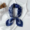 Women's Paisley Pattern 70 Silky Texture Basic Retro Bohemian Style Headband Small Square Scarf 2