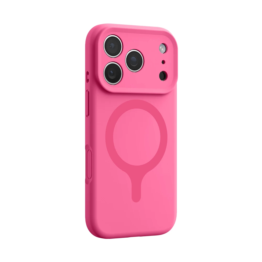 Magnetic Liquid Silicone Shockproof Phone Case with Magsafe Wireless Charging Compatibility
