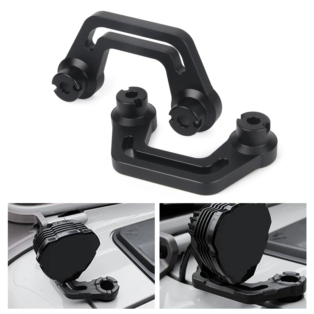 Aluminum Light Mounting Brackets 2PCS for Jeep Wrangler JL/JLU Gladiator JT A-Pillar Windshield headlight mounting brackets