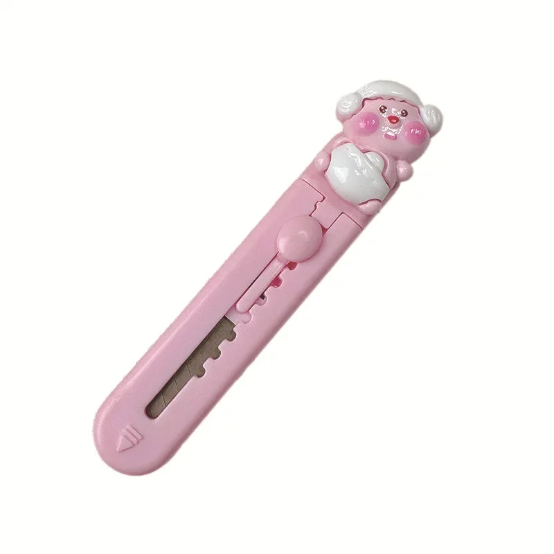 1Pcs Mini Portable Art Knife Student Cute Cartoon Paper Cutter Office Stationery Express Box Opener Letter Opener Sword