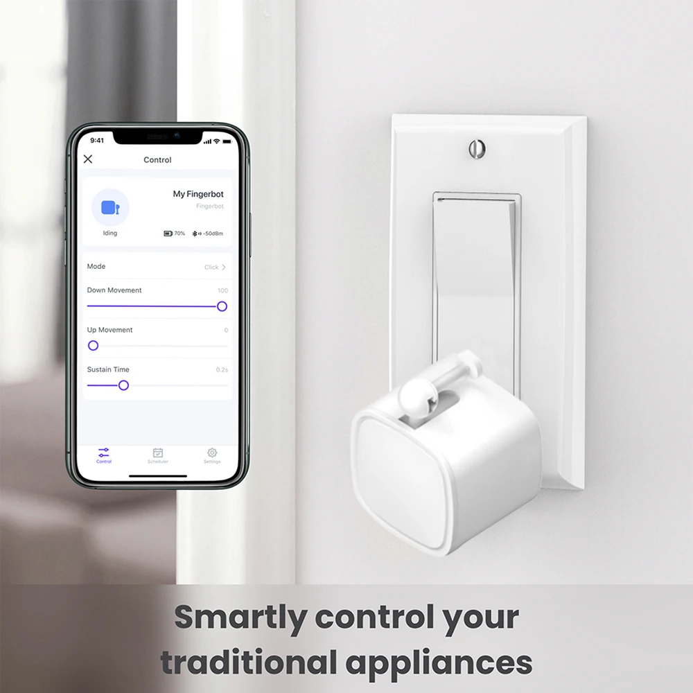 Tuya Bluetooth Finger Robot Switch Button Pusher and Tuya Bluetooth Gateway for