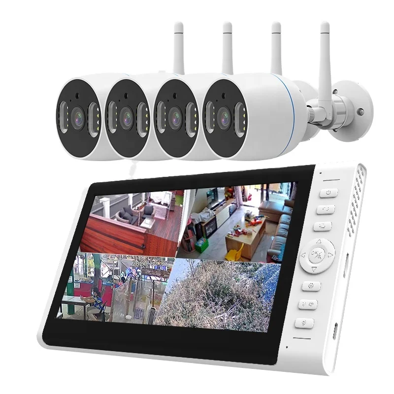 

10 inches smart AI face 7 inches Monitor Wireless Security Camera System Home Business CCTV Surveillance 1080P NVR Kit with