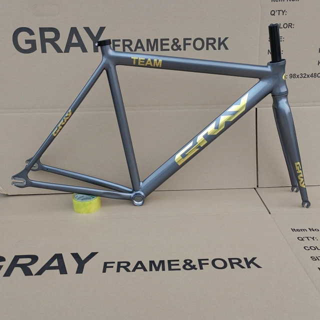 【国内配送】 Track 700C GRAY Bike Alloy Aluminum 48/52/56cm Frameset 絵画