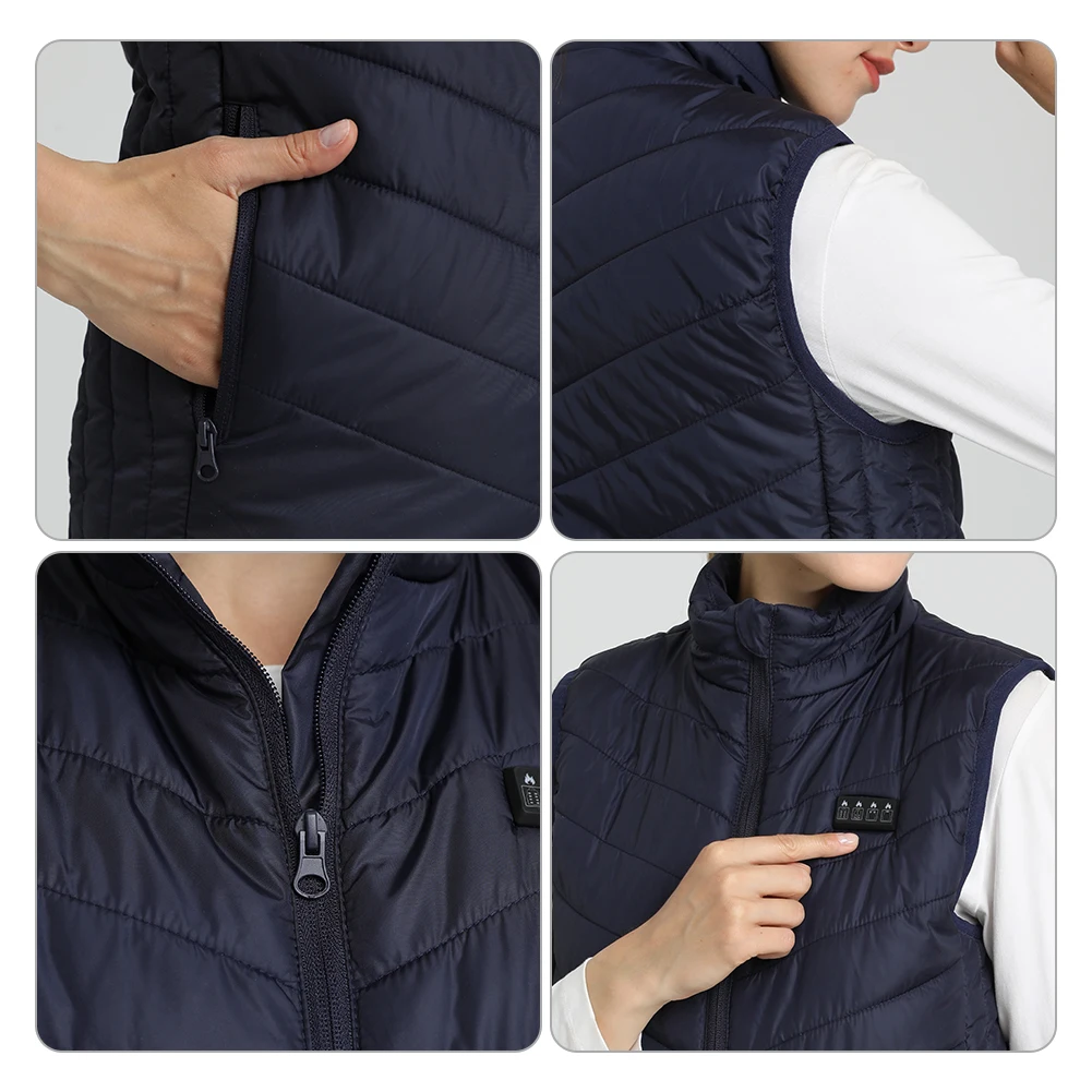 17/11 Places Heated Vest Men Women Usb Heated Jacket Heating Vest Thermal Clothing Hunting Vest Winter Heating Jacket details