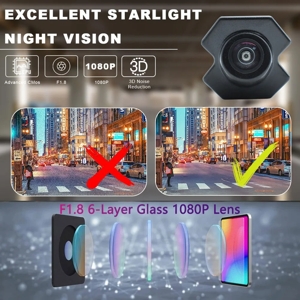 ChevroletJAS용 CVBS/AHD 1080P Fisheye 렌즈 차량 주차 자동차 카메라