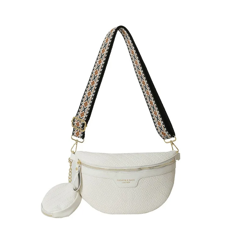 

Spring Ladies Shoulder Bag Korean Waist Crossbody Chest Bags For Women PU Leather 2023 Dumpling Design Handbag Large Capacity