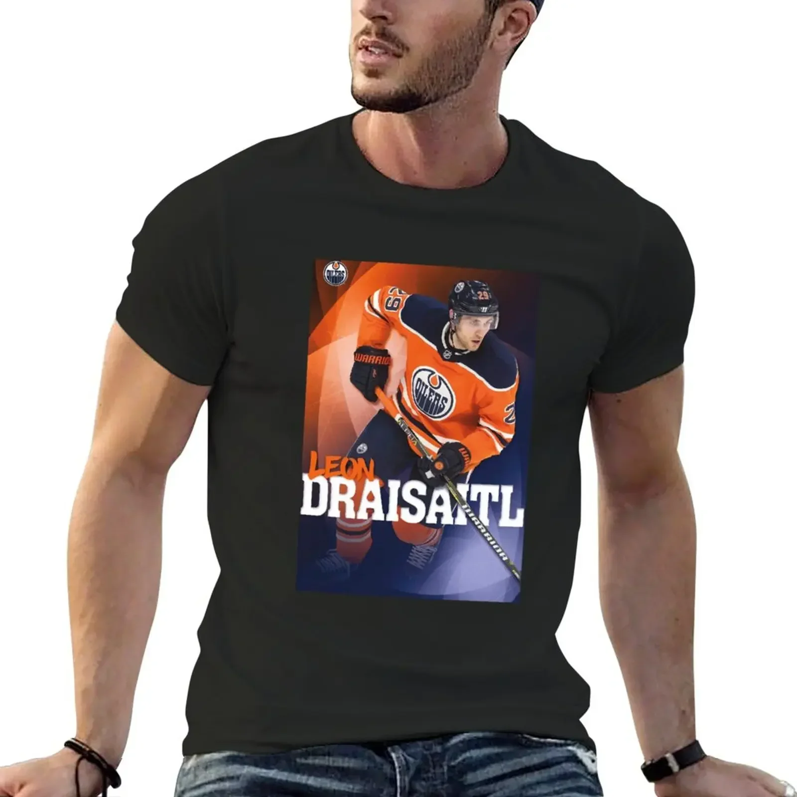 T-Shirt Leon Draisitl Camicetta Ad Asciugatura Rapida Magliette Slim Fit Per Uomo