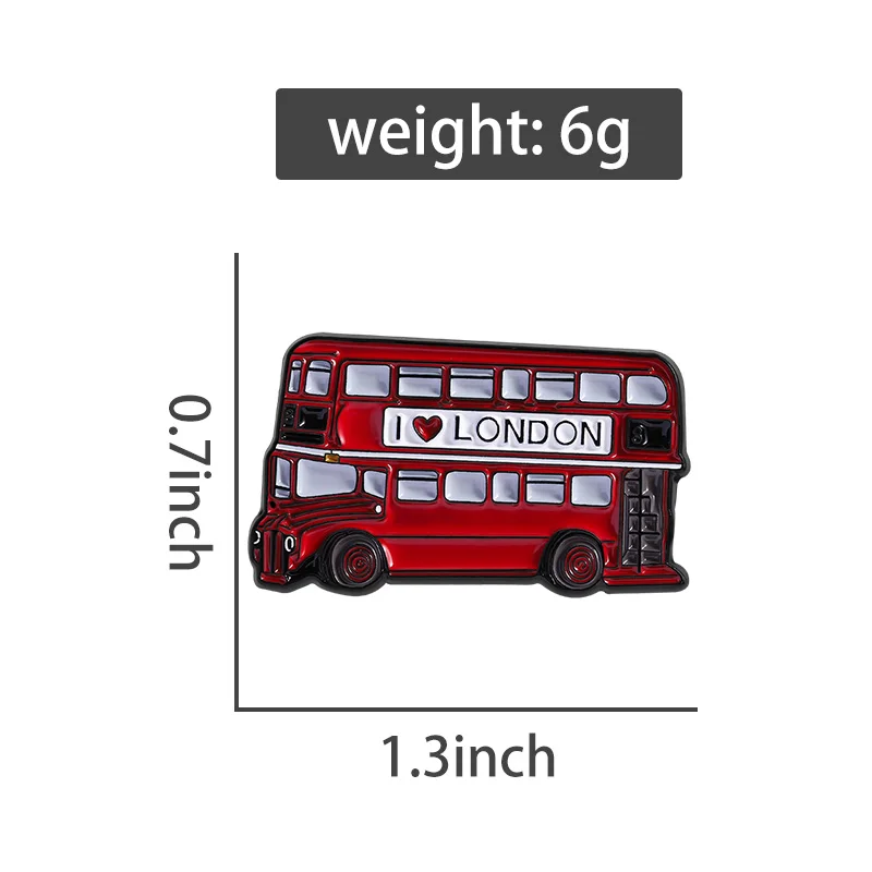 Klassische Auto-Kollektion, Emaille-Anstecknadeln, Schulkleidung, London Bus Broschen, Sci-Fi-Film-Abzeichen, Magische Hexenfilm-Schmuckstücke, Geschenk für Freunde – Detail 5