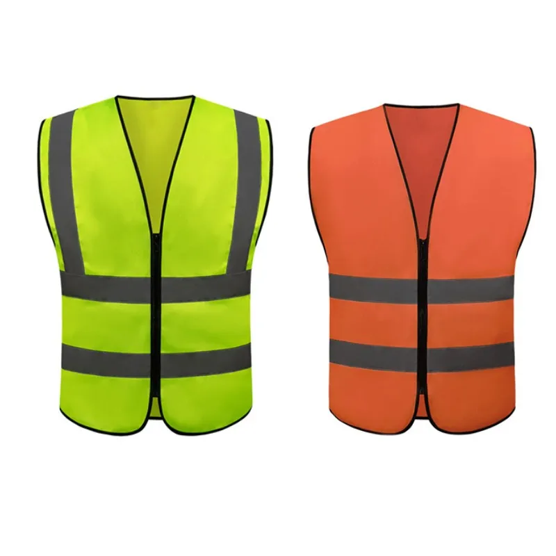 

High Visibility Yellow Vest Reflective Safety Workwear for Night Running Cycling Man Night Warning Working Clothes Fluorescent