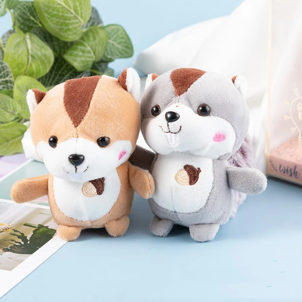 

1 шт., детская мягкая плюшевая игрушка-белка, 11 см