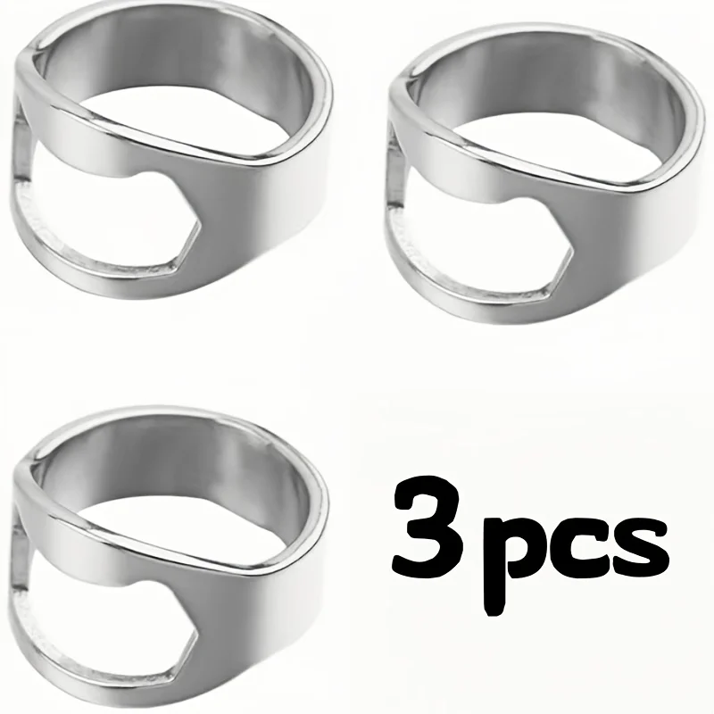 3/6PCS 스테인레스 스틸 링 병따개, 창의적인 휴대용 음료 캡 개봉 도구 - 내구성이 뛰어나고 작동하기 쉽습니다.