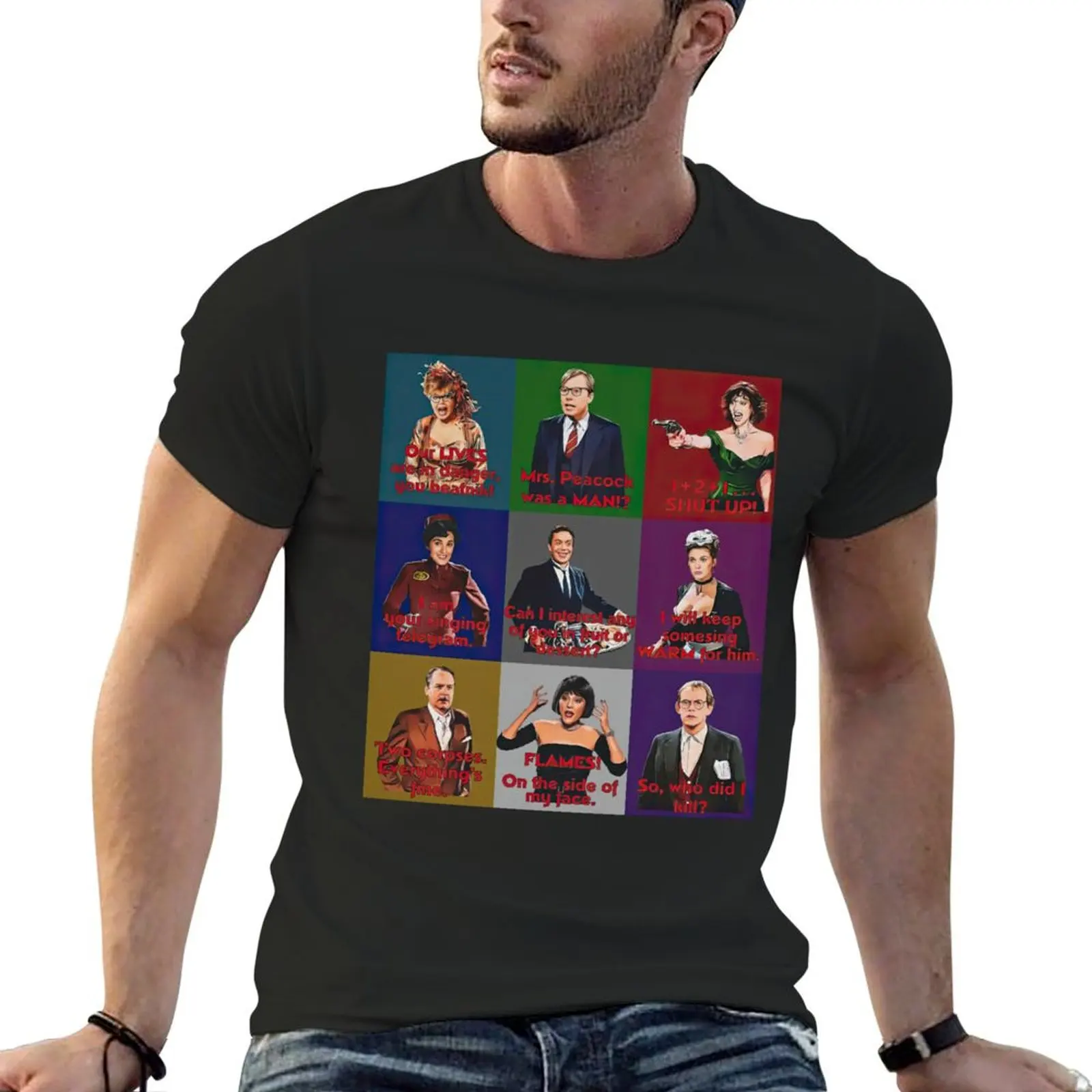 La Maglietta Cluedo Bunch Plus Size Top Maglietta Da Uomo Anime