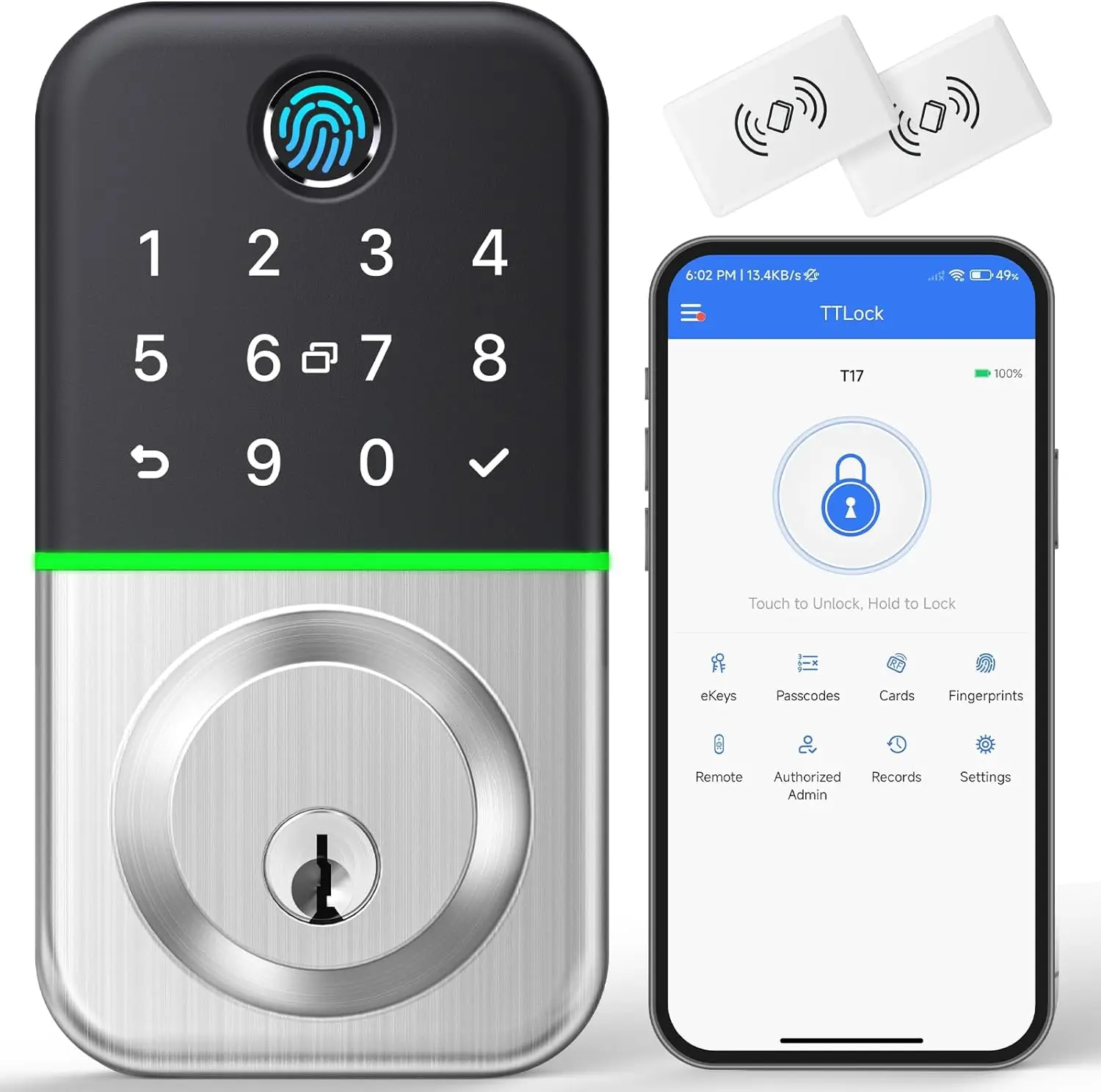 

Smart Locks for Front Door-Waterproof Door Lock -Electronic Fingerprint Door Lock with Code-Digital Smart Lock with APP Control