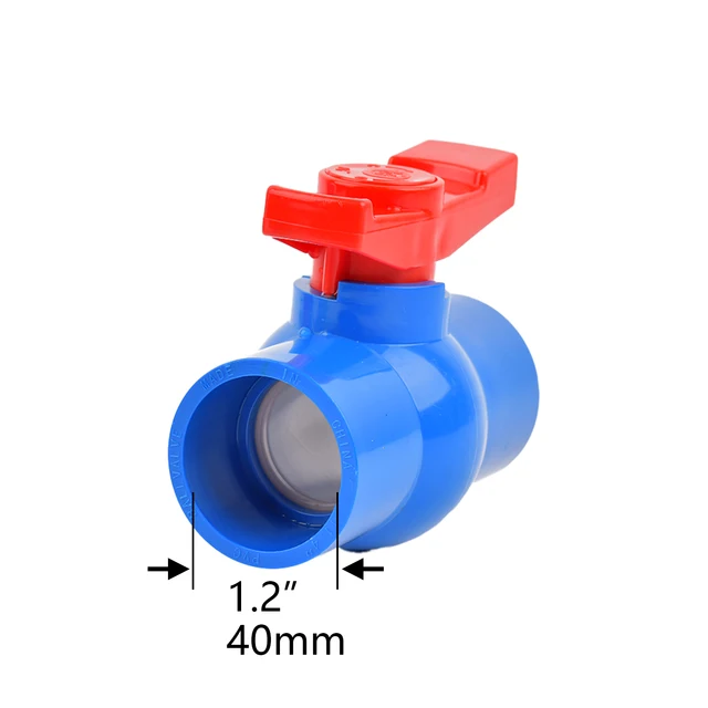 1/2 ~ 1,5 "Szál És Aljzat Típusú Kék Pvc Golyószelep 20 50 Mm -Es Kerti Öntözőszerelvények Akvárium Haltartály -Kapcsoló Gömbszelep - Image 5