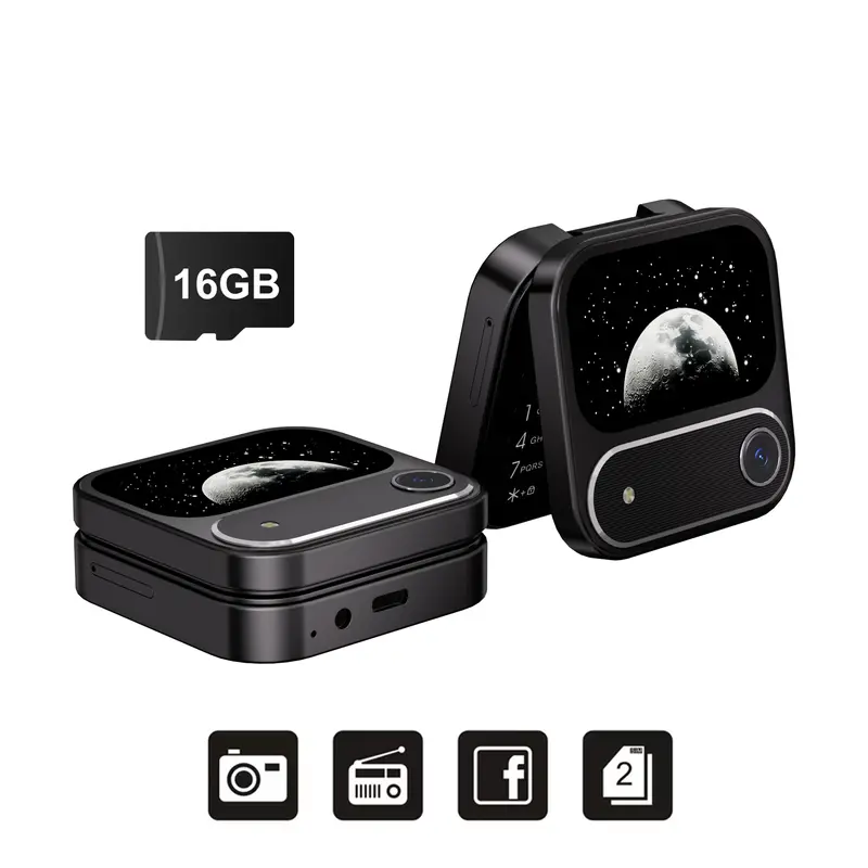 SERVO i17 Air mini Fold Mobile Phone Speed Dial 1.77" Display Magic Voice 2G GSM Dual SIM Card Blacklist FM Radio Flip Cellphone - Image 8