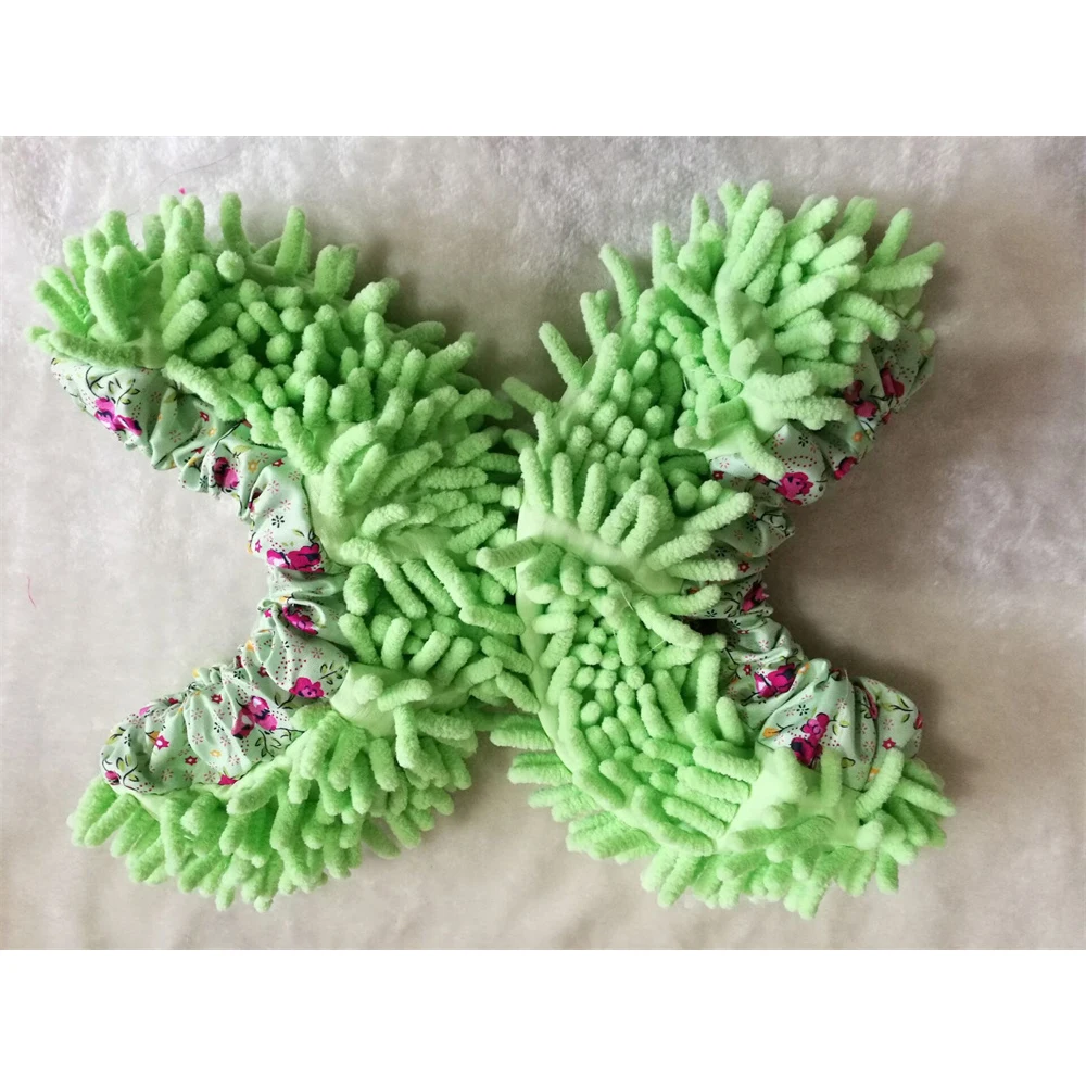 Chenille Dust Mop Slippers Home Floor Cleaning Lazy Mopping Shoes Water Uptake Foot Socks Mop Caps MultiFunction Cleaning Shoes microfibre mop slippers