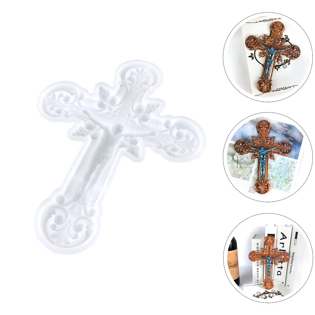 

Cross Wall Hanging Mold DIY For Epoxy Resin Silicone Molds Handicraft Crafts Reusable Decor