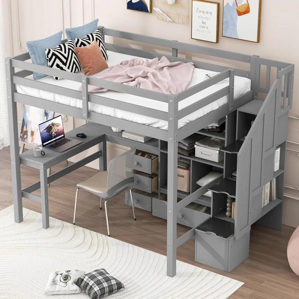 Full Loft Bed with Desk 4