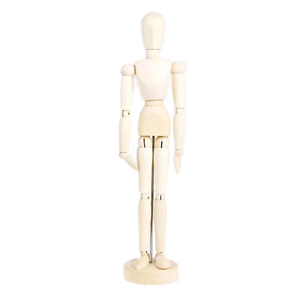 3 tamaños 4,5 ''/5,5'' 8 "modelo de dibujo maniquí humano de madera articulado extremidades móviles muñeca masculina maniquí de madera marioneta