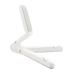 Adjustable Foldable Portable Monitor and Tablet Stand - Lightweight Design (White)