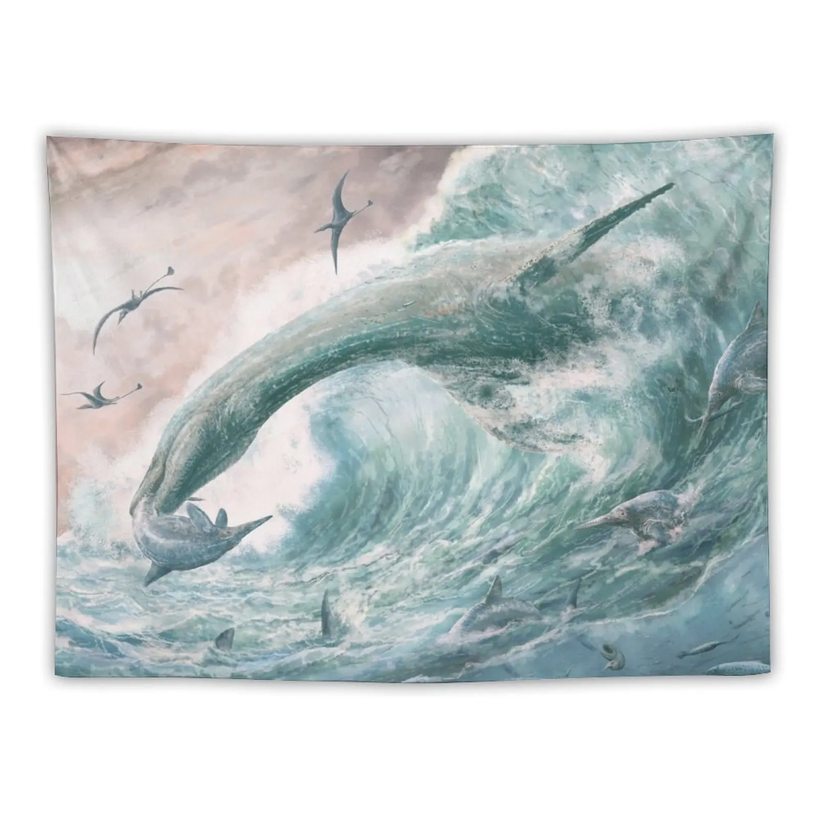 

Jurassic marine scene Tapestry Room Aesthetic Decor Decoration Pictures Room Wall Wall Hanging Wall Room Ornaments Tapestry