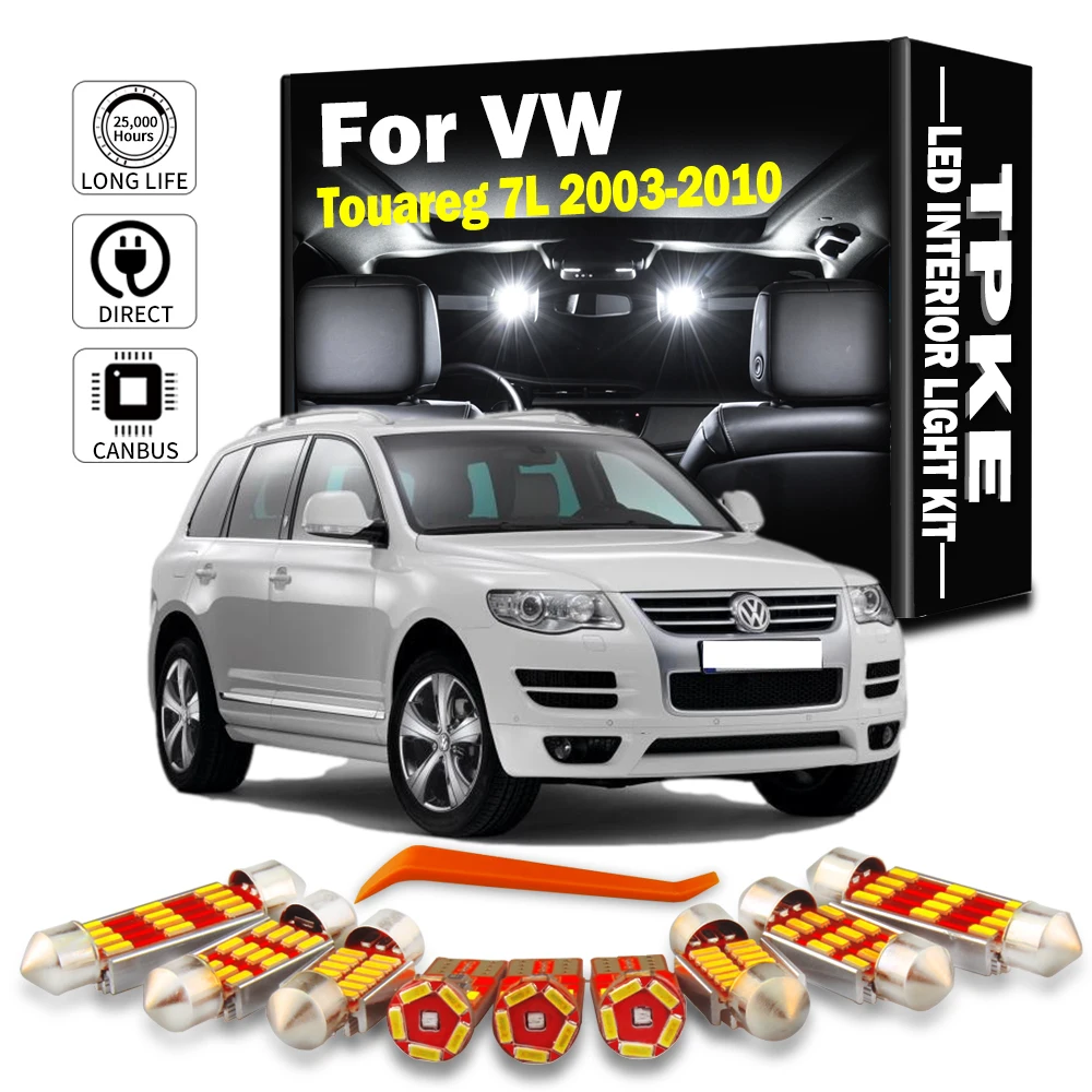 18Pcs LED Interior Light Bulb Kit For Volkswagen VW Touareg 7L 2003 2004  2005 2006 2007 2008 2009 2010 Car Reading Trunk Canbus - AliExpress