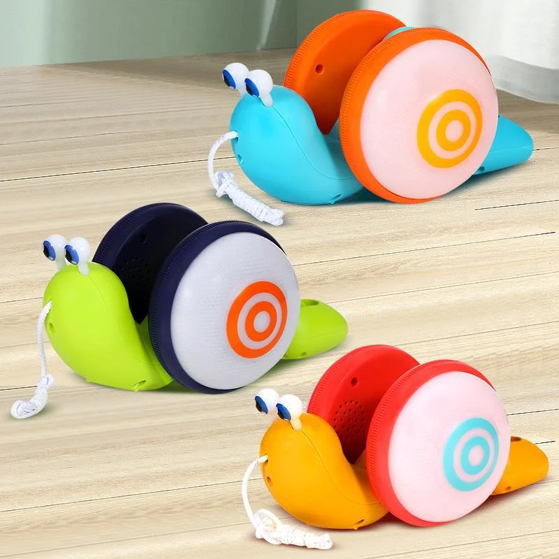 

Baby Toys Musical Crawl Snail Kids Toddler Car Toy Vehicles Pull Rope Drag Snail Creative Toy Lead The Baby To Learn To Walk