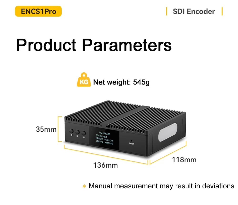 Link Pi ENCS1Pro 12G-SDI Video Codec 4K60 12G SDI Encoder H.265 Live Streaming B