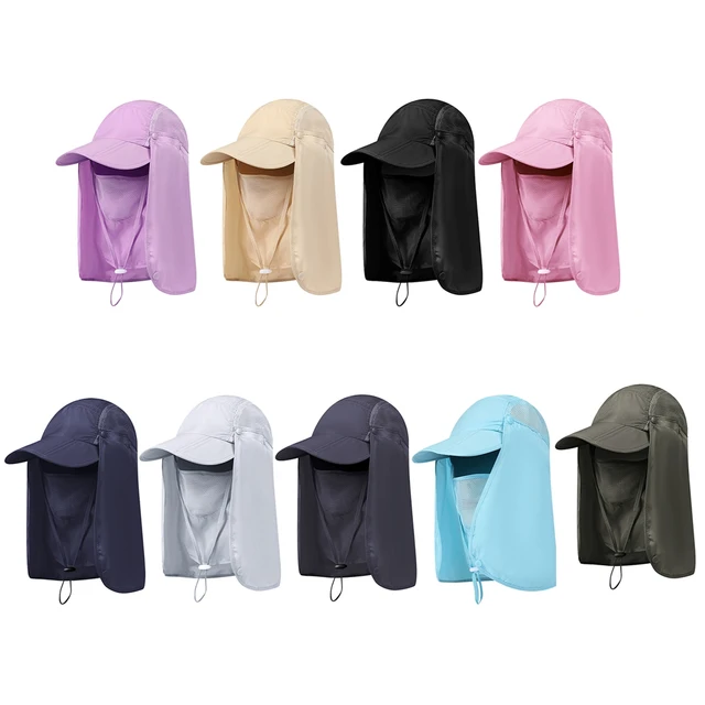 Fishing Hat with Neck Flap Sun Protection Women Men Outdoor Hiking Camping  Gardening Wide Brim Detachable Neck Cover - AliExpress