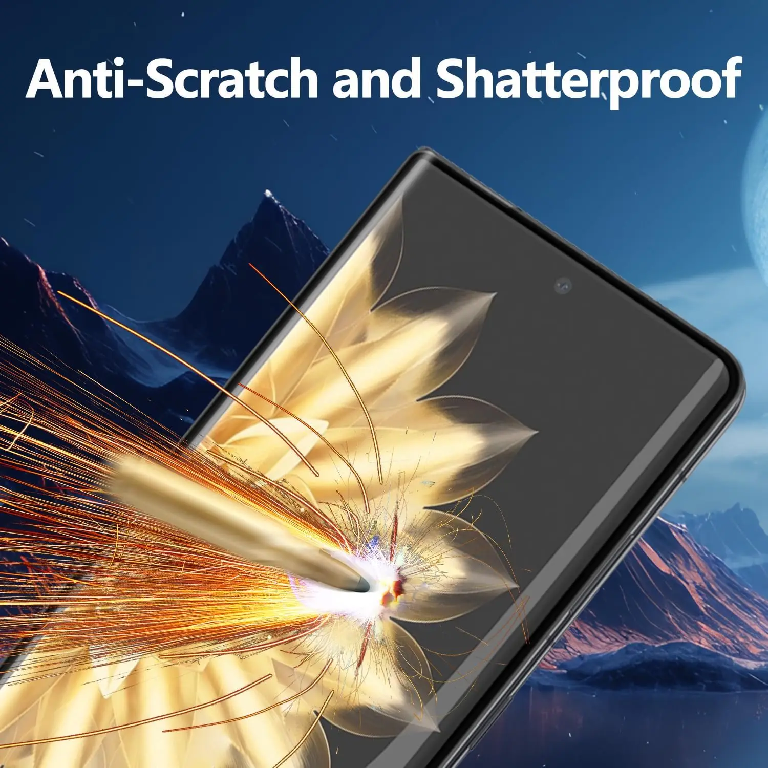 Premium 3D Curved Tempered Glass Screen and Camera Lens Protector - Full Coverage