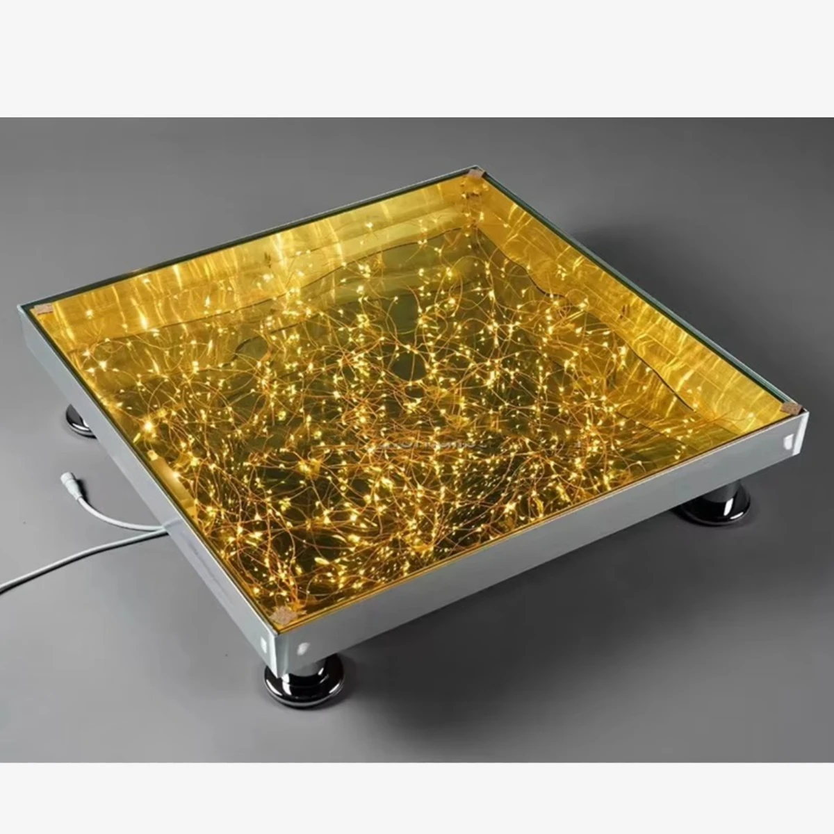 10pcs）Wedding Props Warm White Led Light Up Dance Floor not Glass Stage For Wedding Stage Round Square Platform
