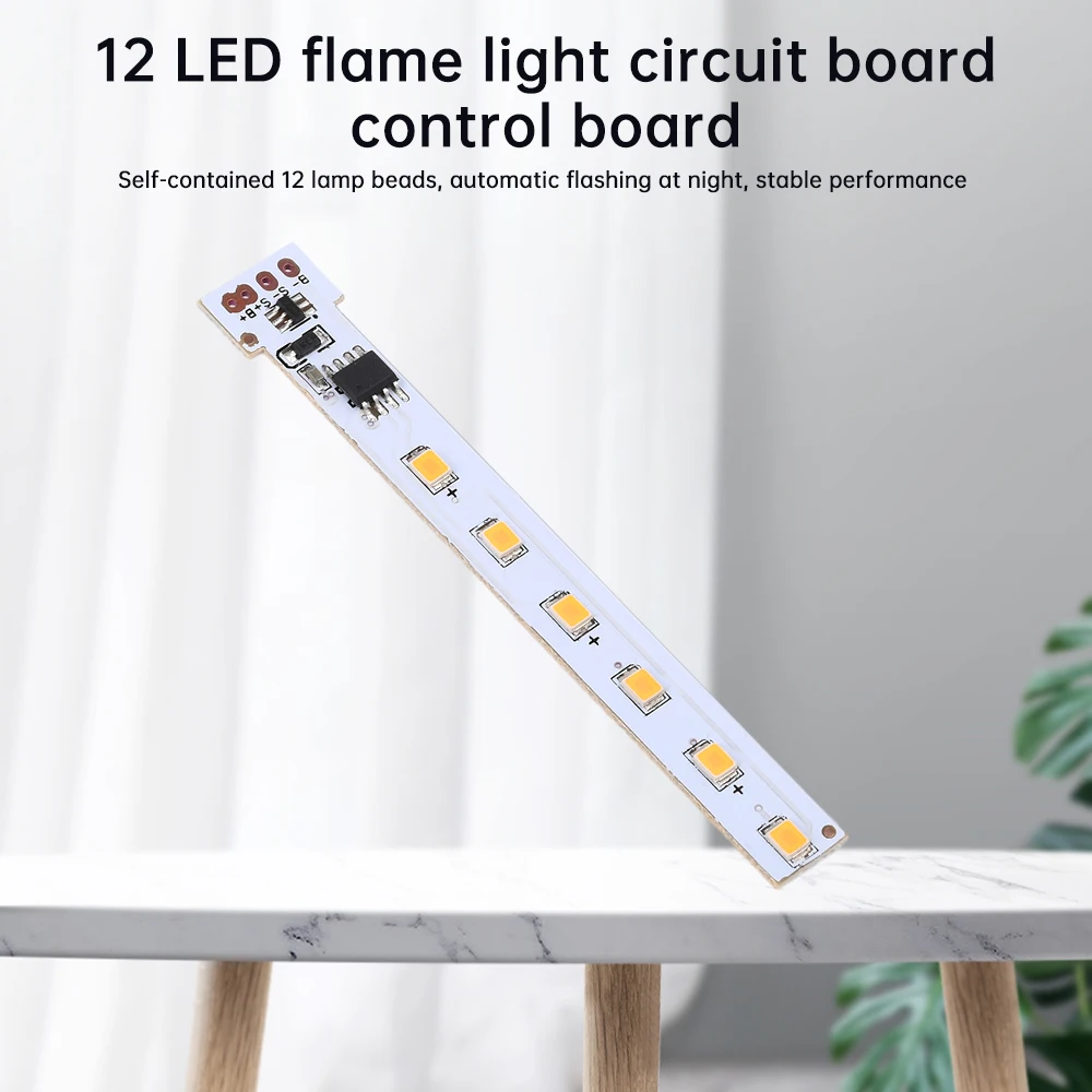 1.2V Solar 12LED Flame Light Lamp Board Solar Candle Light Circuit Board Candle Lamp Control Drive