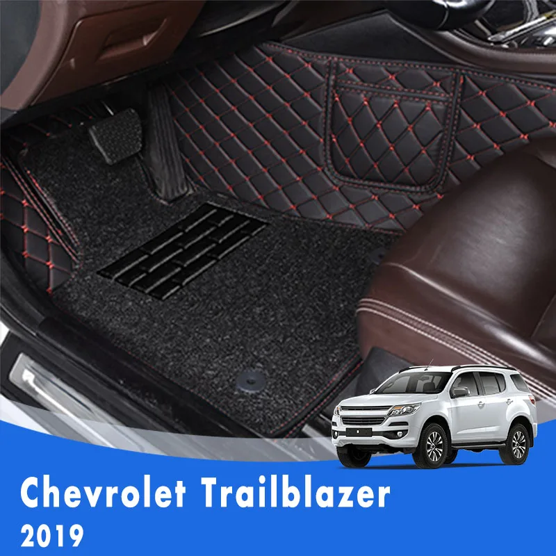

For Chevrolet Trailblazer 2019 Luxury Double Layer Wire Loop Car Floor Mats Custom Carpets Foot Pads Auto Automobile Rugs Cover