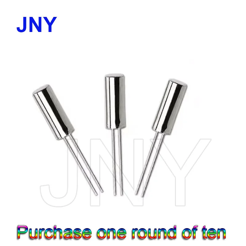 10PCS DT-206 32.768KHZ 6PF cylindrical direct insertion crystal oscillator 2MM * 6MM high-precision quartz crystal resonator
