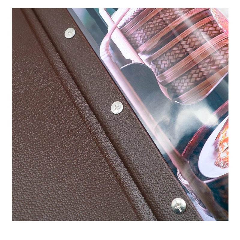 10 Pieces 8 Sheets Blank Cover Menu Price List Holder file holder Book For Restaurant & Salon & Hotel