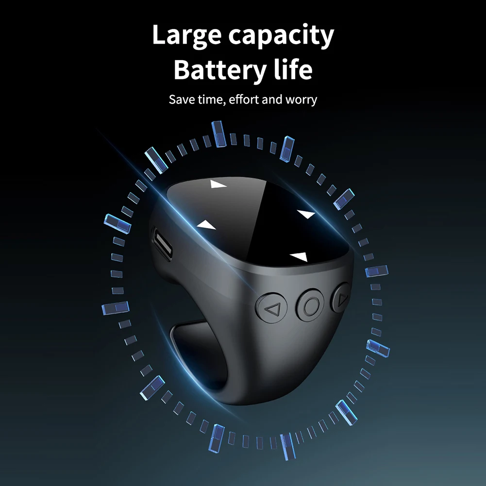 For  Scrolling Ring BT 5.3 Fingertip Wireless Remote Control Finger Remote Mobile Phone Video Remote for iPhone Xiaomi