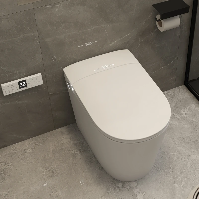 Smart Bidet Toilet Seat with Heated Auto-Open Cover Baby Washing Seat Floor-Mounted Installation Type